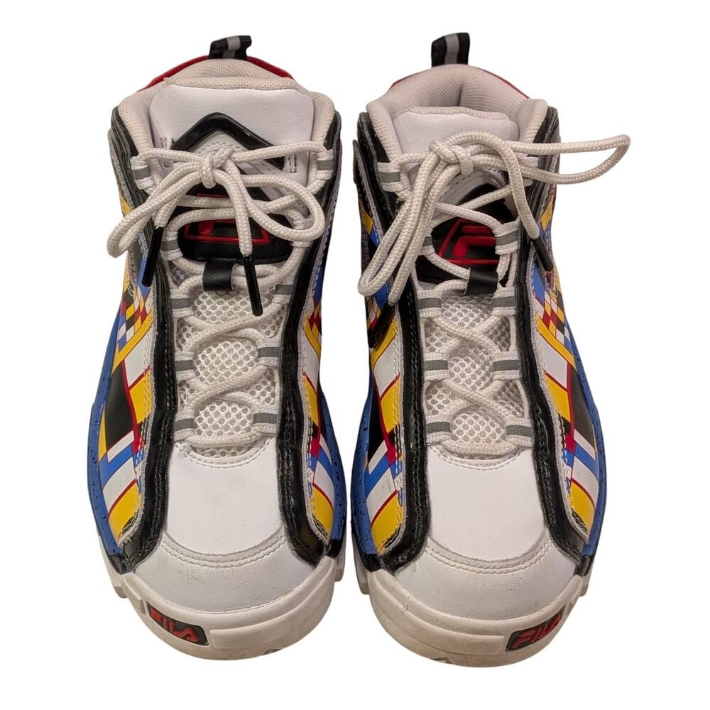 Fila Grant Hill 2 Ludi White Black Gold Classic Athletic Basketball Shoes Boys - Picture 12 of 14